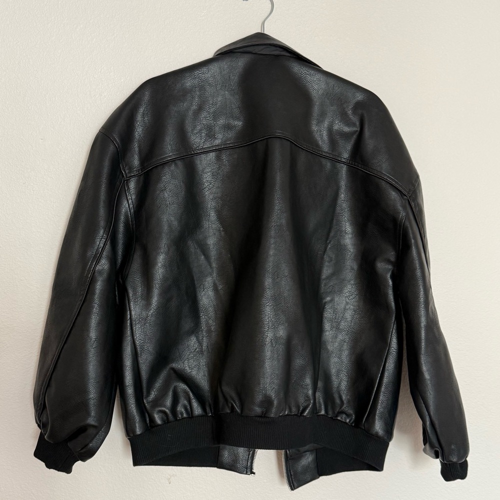 PRINCESS POLLY - Goldsmith Faux Leather Bomber Jacket Black - Picture 9 of 9
